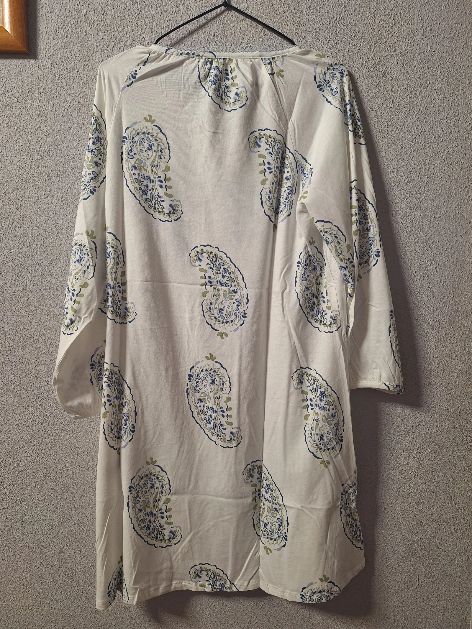 Chemise de nuit Woman Secret 100 % coton motif cachemire | Taille M – photo 5
